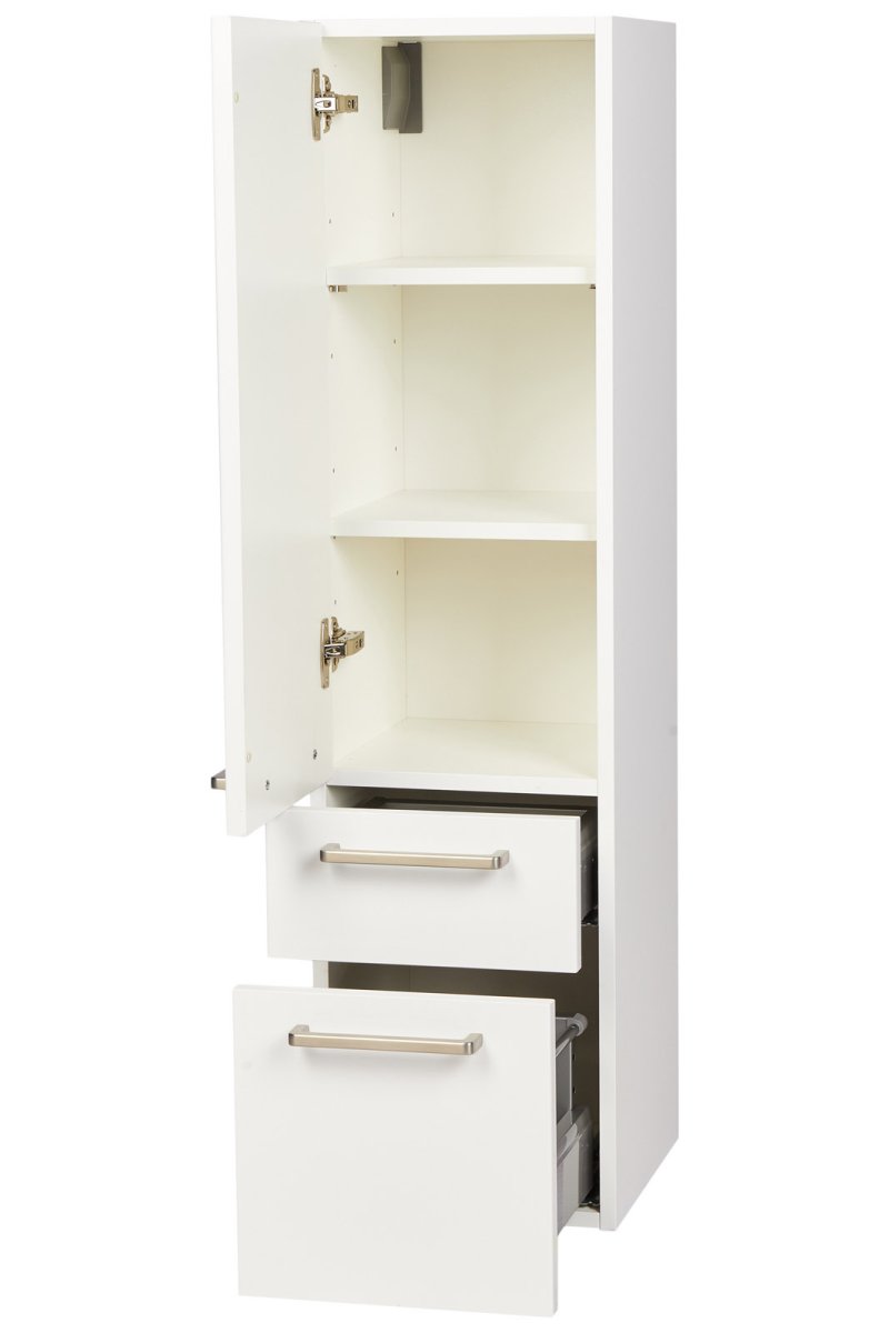 Midischrank / Hängeschrank Bad, 1 Tür, 1 Schublade, 1 Auzug, Scharnier links, nobilia BMSA30-115 – Bild 6