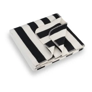 RIEMA Kuscheldecke SVEA Streifen schwarz creme | 150x200cm