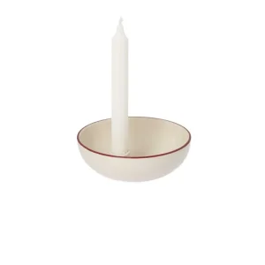 Storefactory Kerzenhalter LIDATORP JUBILEUM S weiß rot | Ø 16x5cm