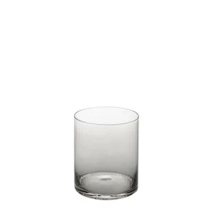 Storefactory Kerzenhalter RAMSJÖ L Glas grau | Ø 10x12 cm