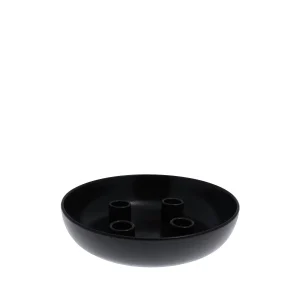 Storefactory Kerzenständer GRANHOLMEN 4er schwarz | Ø 21x5 cm