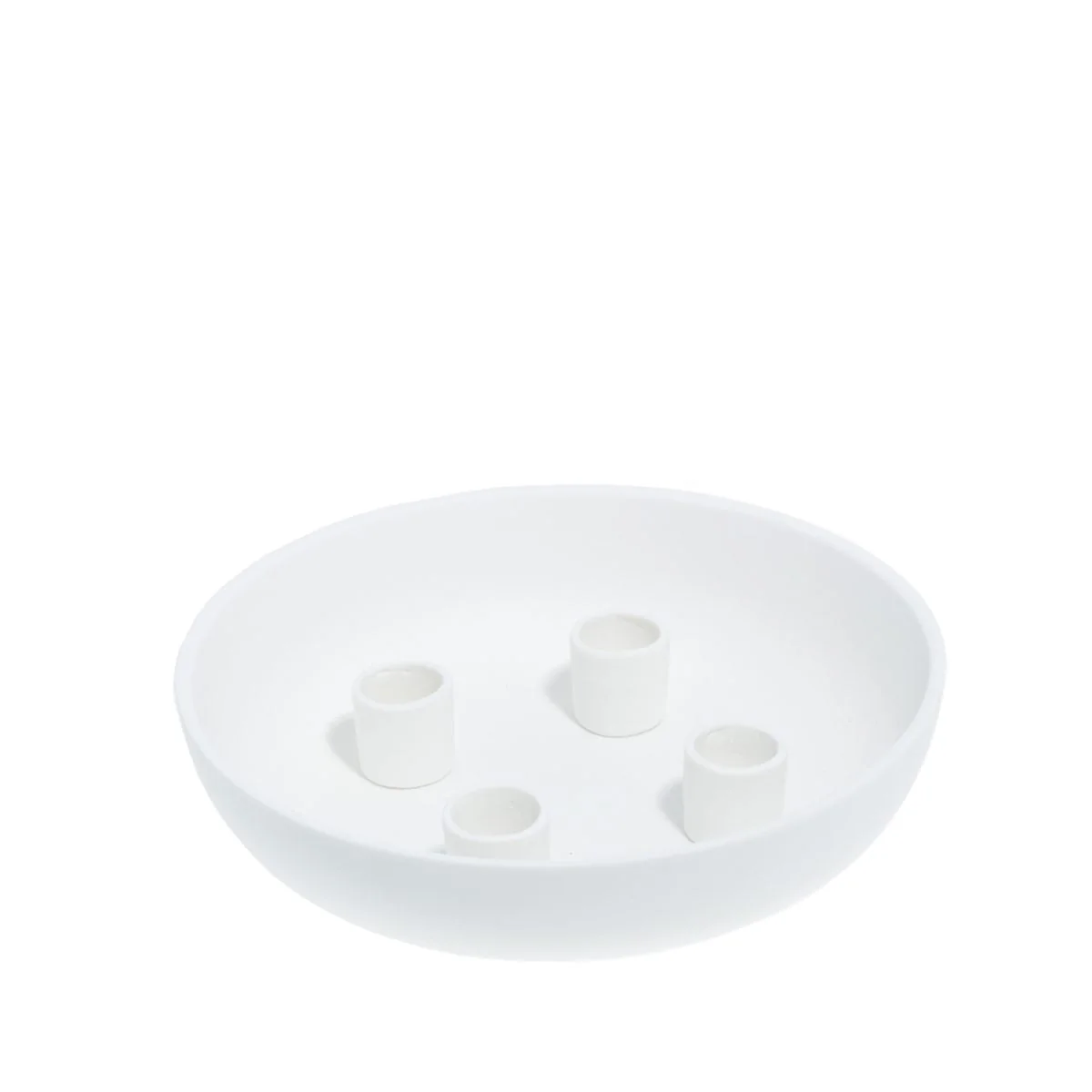 Storefactory Kerzenständer GRANHOLMEN 4er weiß | Ø 21x5 cm – Bild 2