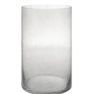 Storefactory Vase Laterne RAMSJÖ L Glas grau | Ø18x30cm