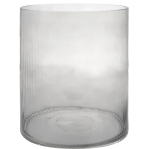 Storefactory Windlicht/Vase RAMSJÖ XL Glas grau | Ø 25x30 cm