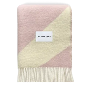 Maison Deux Kuscheldecke SWIRL buttergelb rosa | 130x200cm