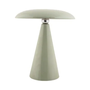 Leitmotiv Tischlampe PHOEBE Akku LED graugrün grayed jade | Ø23x26cm
