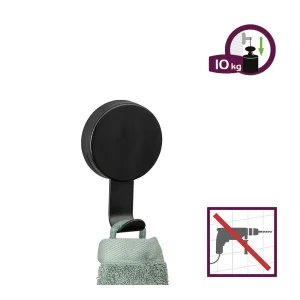 Handtuchhaken ohne Bohren schwarz Wenko - Pavia Black